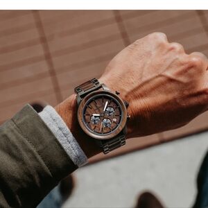 New‎ TreeHut Huxley Watch Rustic Walnut Wood Men Watch Lightweight Gift For Him